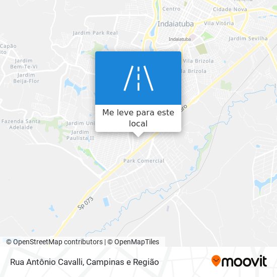 Rua Antônio Cavalli mapa