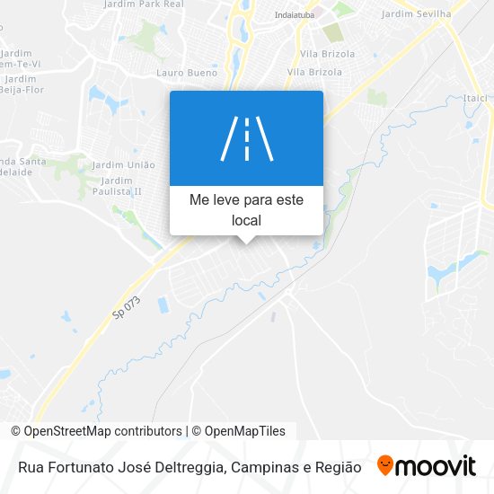 Rua Fortunato José Deltreggia mapa