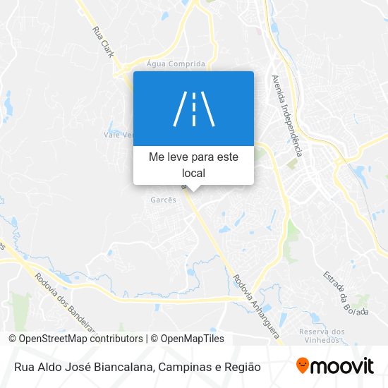 Rua Aldo José Biancalana mapa