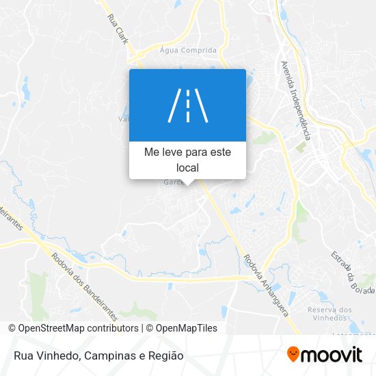 Rua Vinhedo mapa