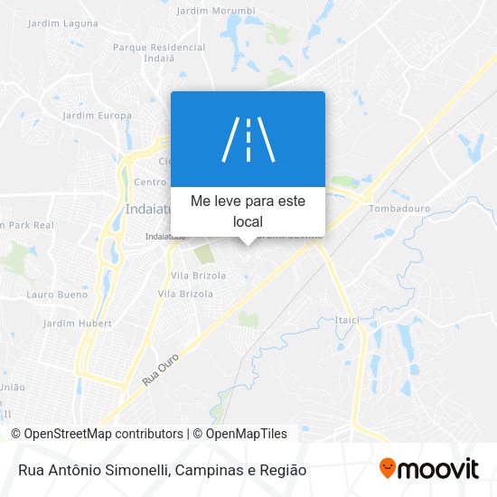 Rua Antônio Simonelli mapa