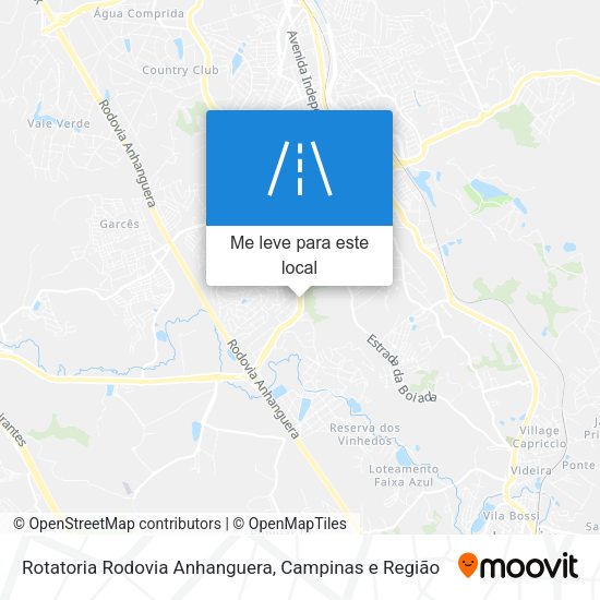 Rotatoria Rodovia Anhanguera mapa