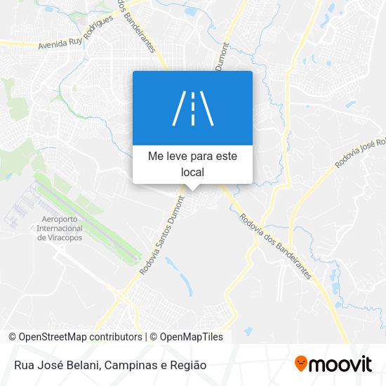 Rua José Belani mapa