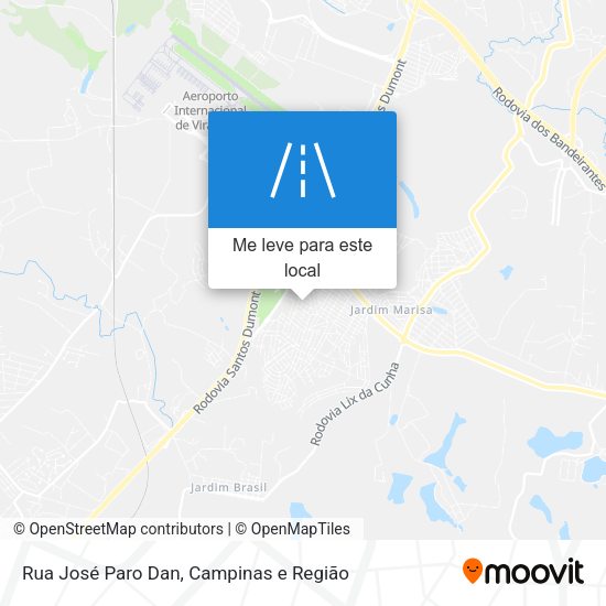 Rua José Paro Dan mapa