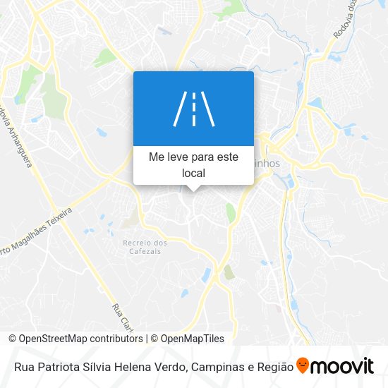 Rua Patriota Sílvia Helena Verdo mapa