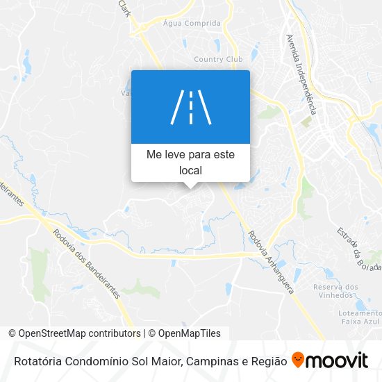 Rotatória Condomínio Sol Maior mapa