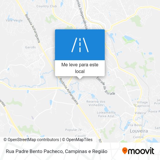 Rua Padre Bento Pacheco mapa