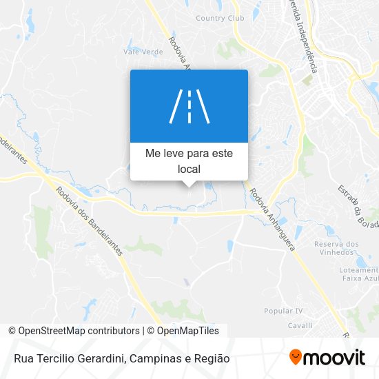 Rua Tercilio Gerardini mapa