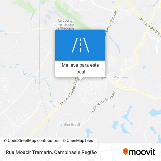 Rua Moacir Tramarin mapa