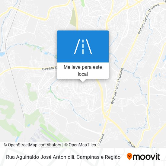 Rua Aguinaldo José Antoniolli mapa