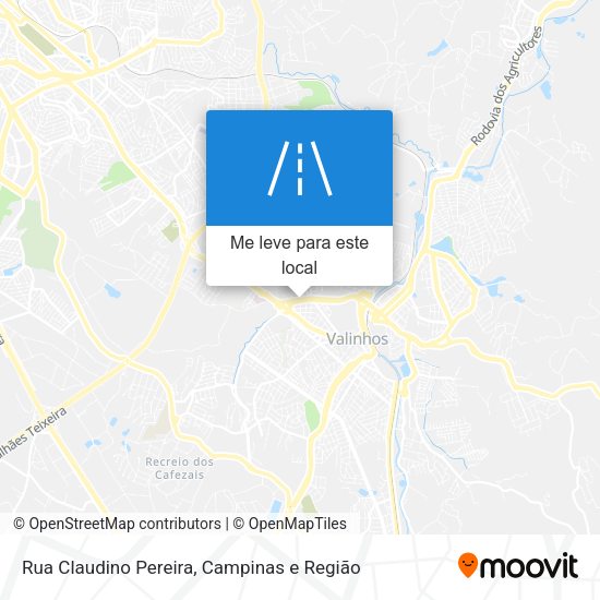 Rua Claudino Pereira mapa