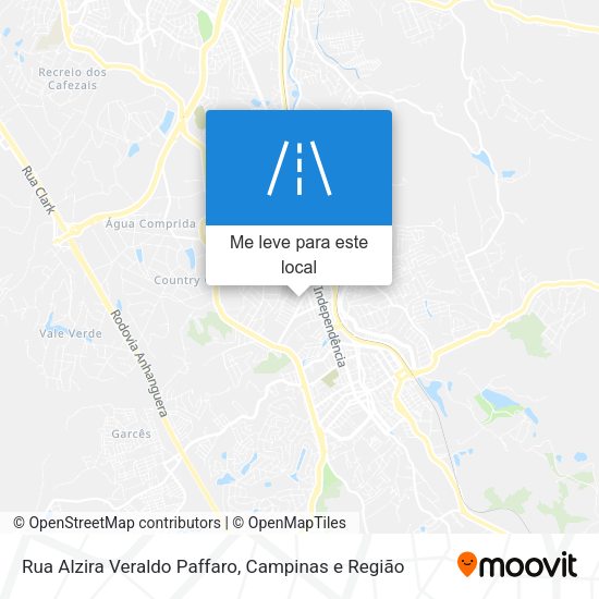Rua Alzira Veraldo Paffaro mapa