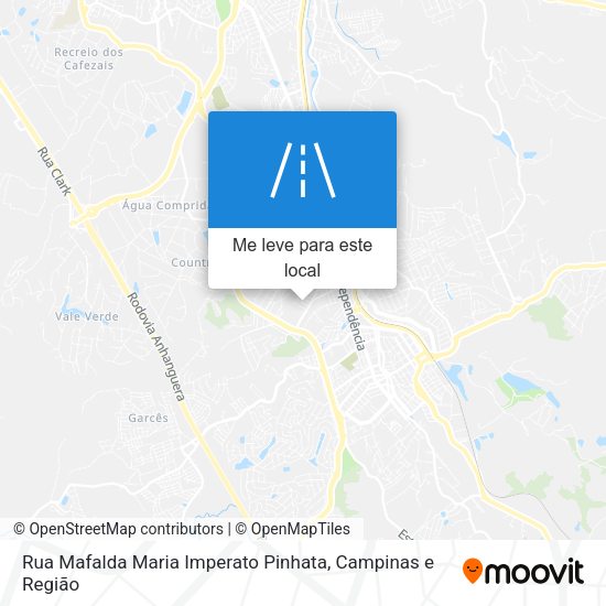 Rua Mafalda Maria Imperato Pinhata mapa