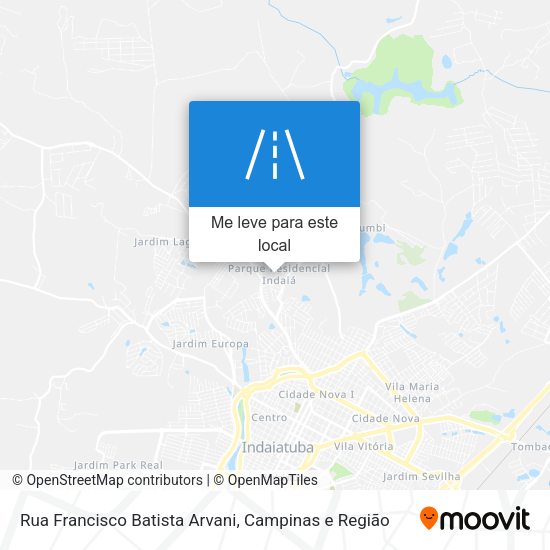 Rua Francisco Batista Arvani mapa