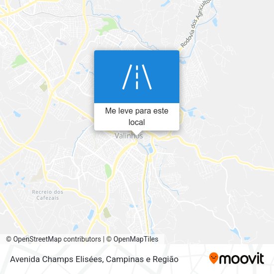 Avenida Champs Elisées mapa