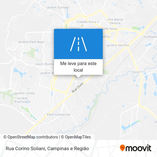 Rua Corino Soliani mapa