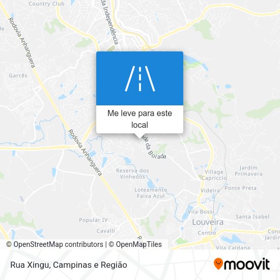Rua Xingu mapa