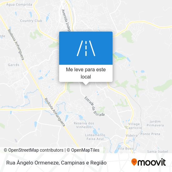 Rua Ângelo Ormeneze mapa