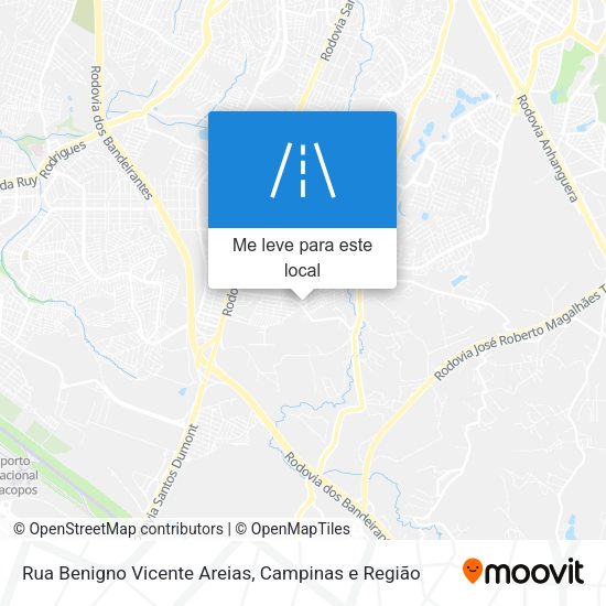Rua Benigno Vicente Areias mapa