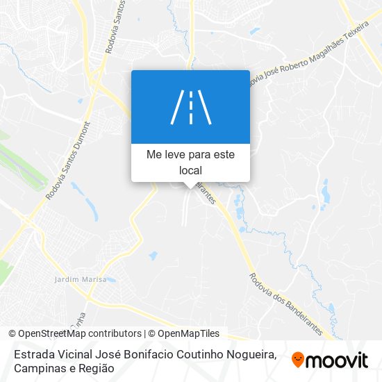 Estrada Vicinal José Bonifacio Coutinho Nogueira mapa