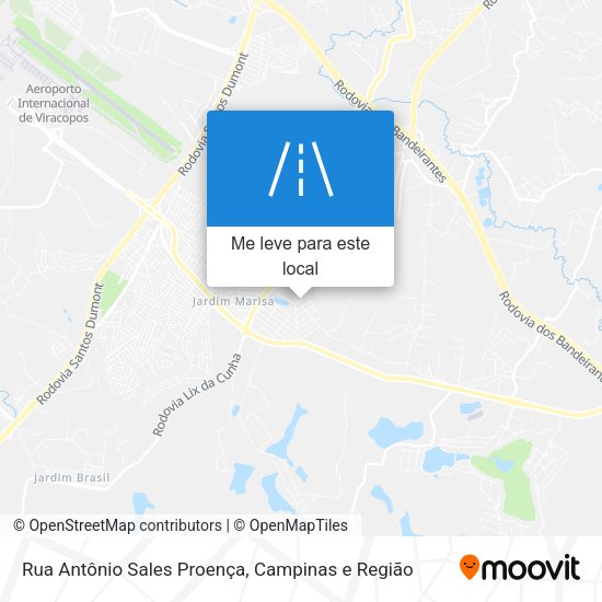 Rua Antônio Sales Proença mapa