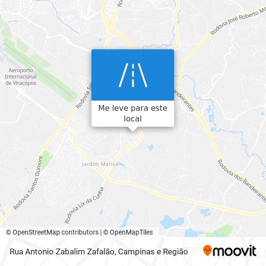 Rua Antonio Zabalim Zafalão mapa