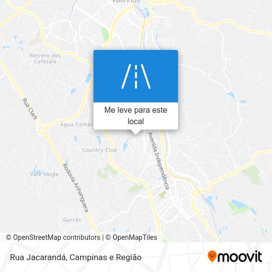 Rua Jacarandá mapa