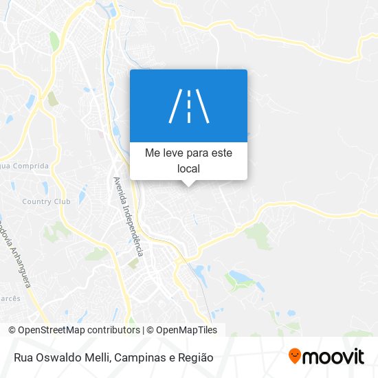 Rua Oswaldo Melli mapa