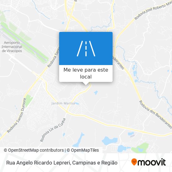 Rua Angelo Ricardo Lepreri mapa