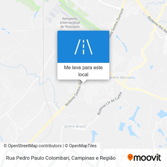Rua Pedro Paulo Colombari mapa