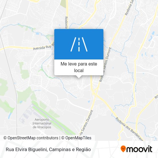 Rua Elvira Biguelini mapa