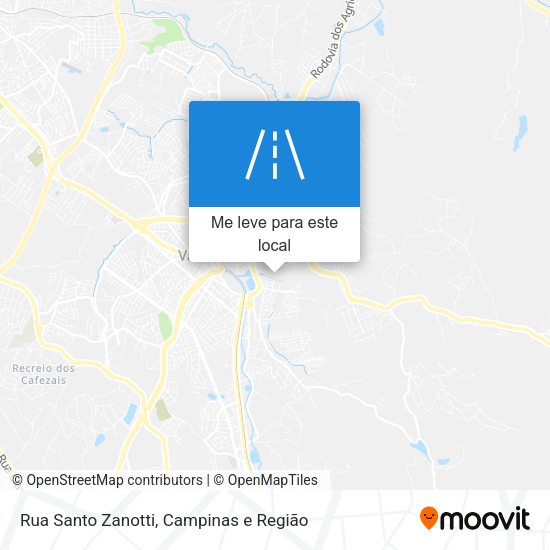 Rua Santo Zanotti mapa