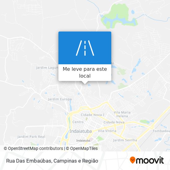 Rua Das Embaúbas mapa