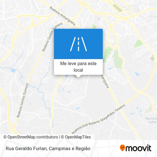 Rua Geraldo Furlan mapa
