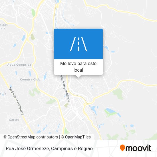 Rua José Ormeneze mapa