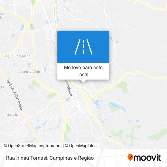 Rua Irineu Tomasi mapa