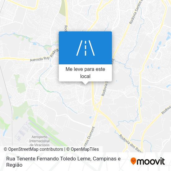 Rua Tenente Fernando Toledo Leme mapa
