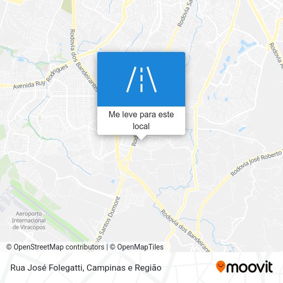 Rua José Folegatti mapa