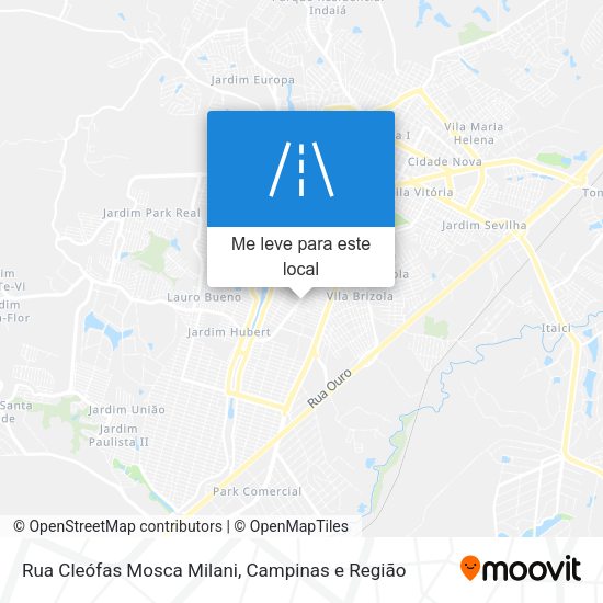 Rua Cleófas Mosca Milani mapa