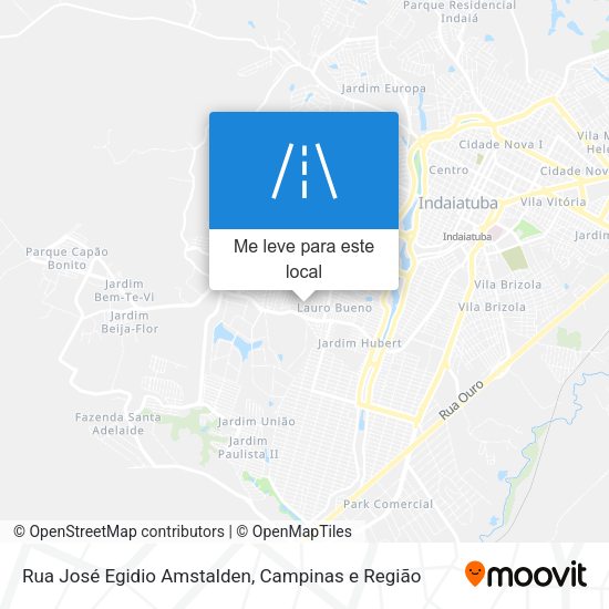 Rua José Egidio Amstalden mapa