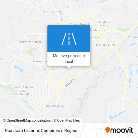 Rua João Lazarini mapa