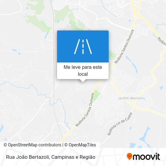 Rua João Bertazoli mapa