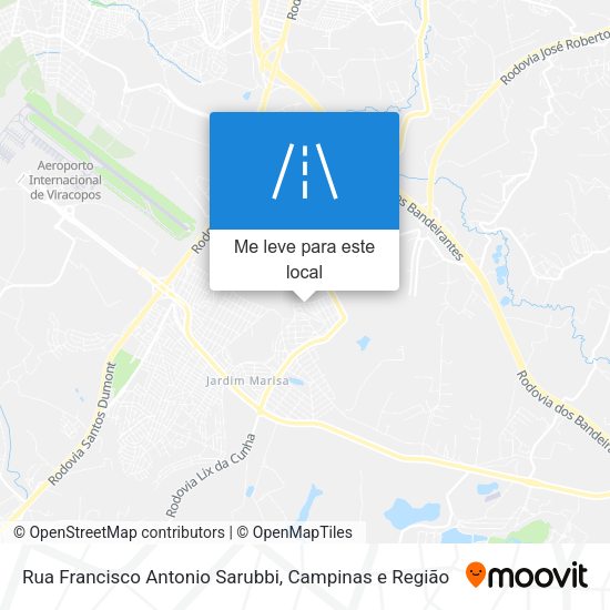Rua Francisco Antonio Sarubbi mapa