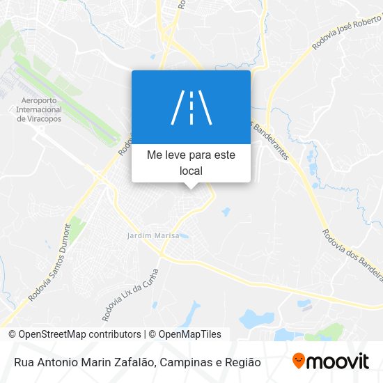 Rua Antonio Marin Zafalão mapa