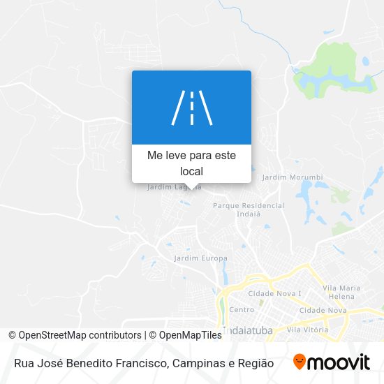 Rua José Benedito Francisco mapa