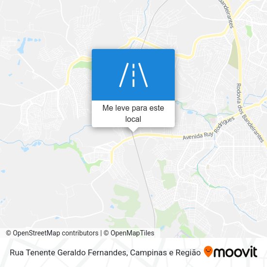 Rua Tenente Geraldo Fernandes mapa