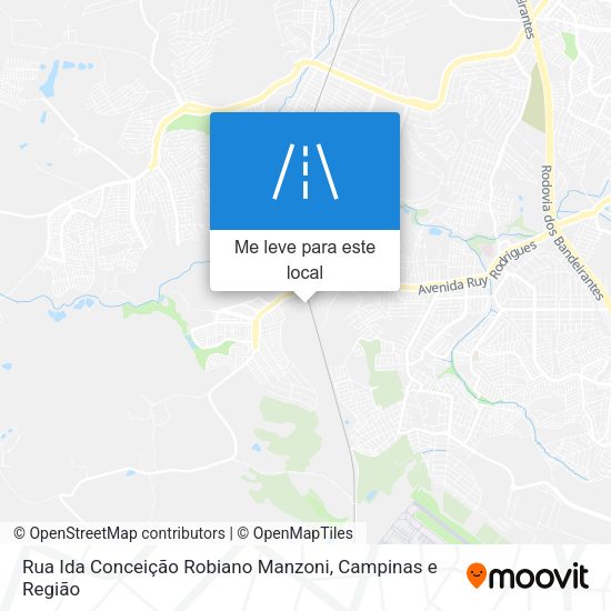 Rua Ida Conceição Robiano Manzoni mapa