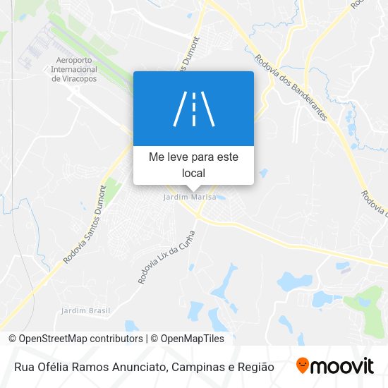 Rua Ofélia Ramos Anunciato mapa
