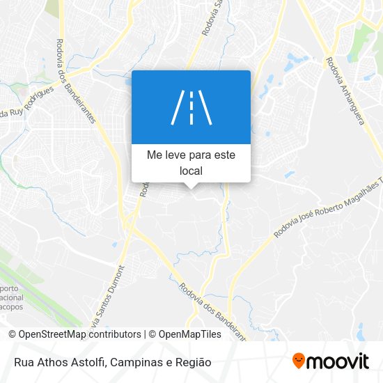 Rua Athos Astolfi mapa