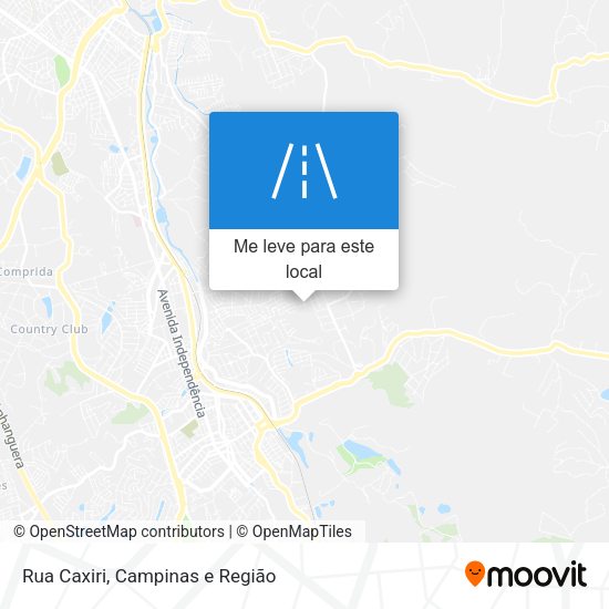 Rua Caxiri mapa
